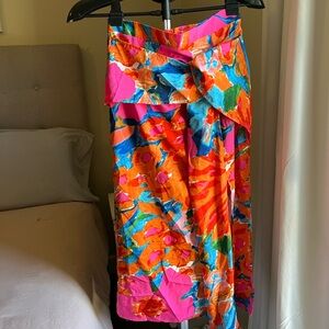 Vibrant Floral Wrap Skirt